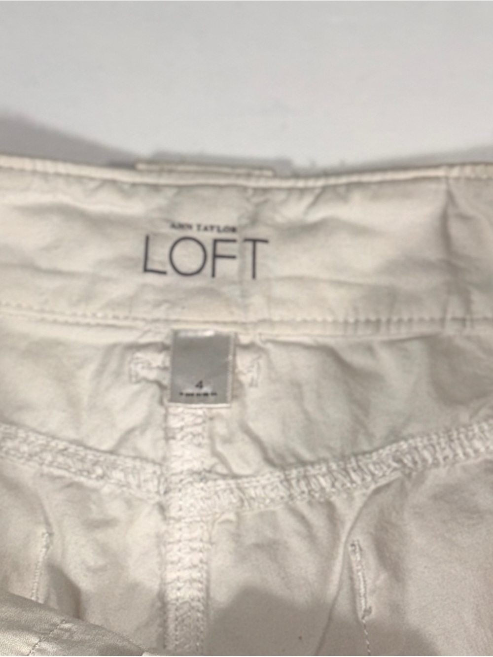 LOFT Men's White Cargo Drawstring Shorts - Lightweight Casual - Picture 5 of 5